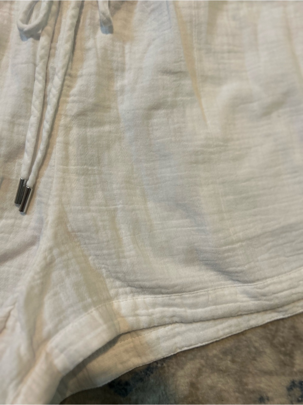 Calla White Drawstring Women’s Lounge Shorts - Picture 5 of 9